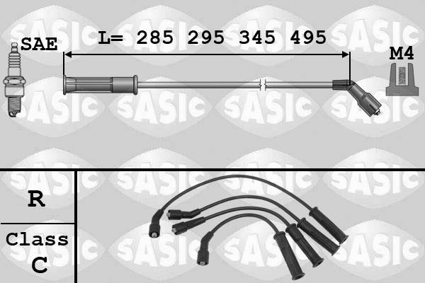 Sasic 9284006 - Augstsprieguma vadu komplekts www.autospares.lv