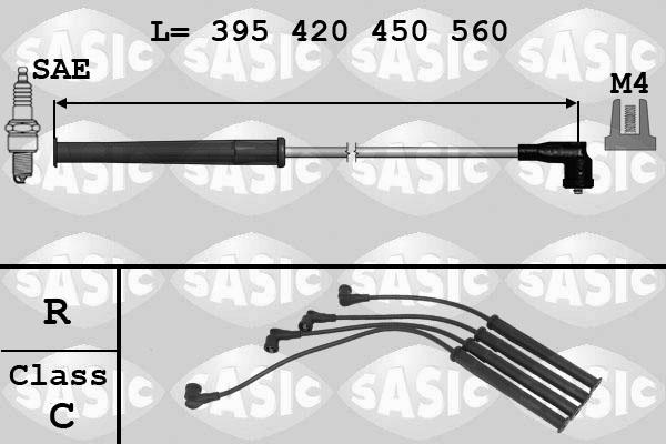 Sasic 9284011 - Augstsprieguma vadu komplekts www.autospares.lv