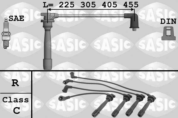 Sasic 9286051 - Augstsprieguma vadu komplekts www.autospares.lv