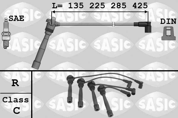 Sasic 9286064 - Augstsprieguma vadu komplekts www.autospares.lv