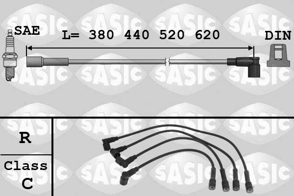 Sasic 9286005 - Augstsprieguma vadu komplekts www.autospares.lv