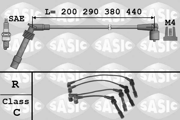 Sasic 9286002 - Augstsprieguma vadu komplekts www.autospares.lv