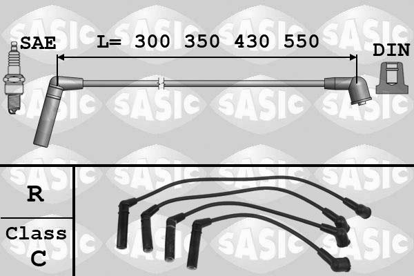 Sasic 9286007 - Augstsprieguma vadu komplekts www.autospares.lv