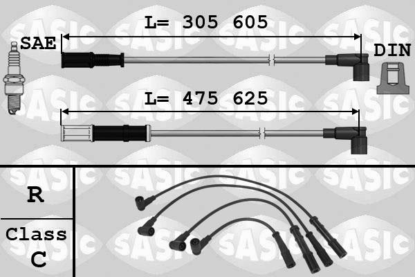 Sasic 9286014 - Augstsprieguma vadu komplekts www.autospares.lv