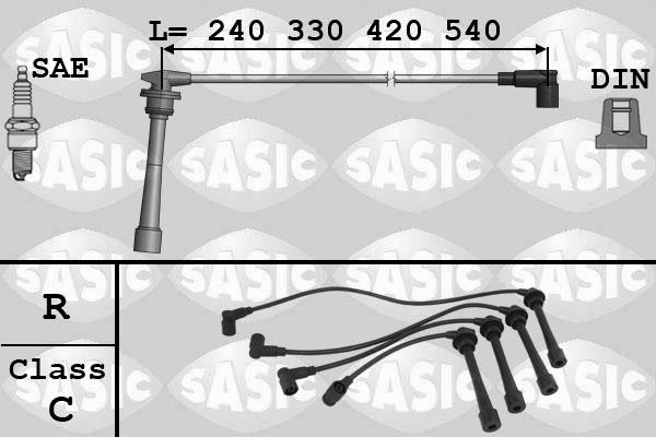 Sasic 9286018 - Augstsprieguma vadu komplekts www.autospares.lv