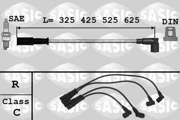 Sasic 9286017 - Augstsprieguma vadu komplekts www.autospares.lv