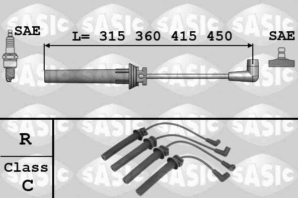 Sasic 9286029 - Augstsprieguma vadu komplekts www.autospares.lv