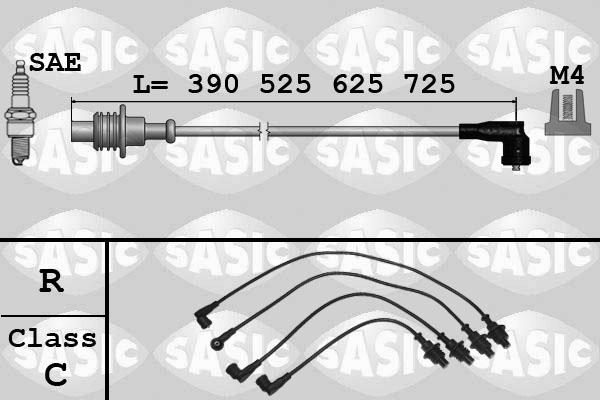 Sasic 9280001 - Augstsprieguma vadu komplekts www.autospares.lv