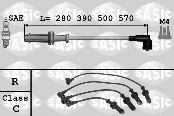 Sasic 9280003 - Augstsprieguma vadu komplekts www.autospares.lv