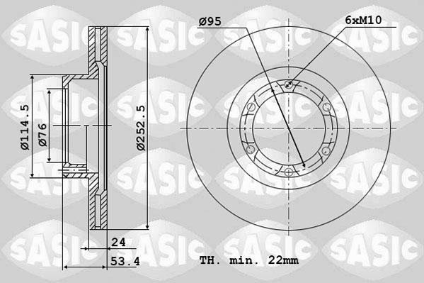 Sasic 4004249J - Brake Disc www.autospares.lv