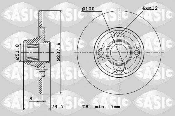 Sasic 4004287J - Bremžu diski autospares.lv