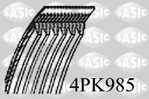 Sasic 4PK985 - Поликлиновой ремень www.autospares.lv