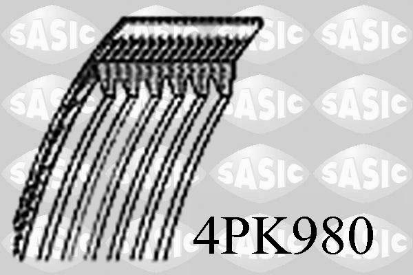 Sasic 4PK980 - Поликлиновой ремень www.autospares.lv