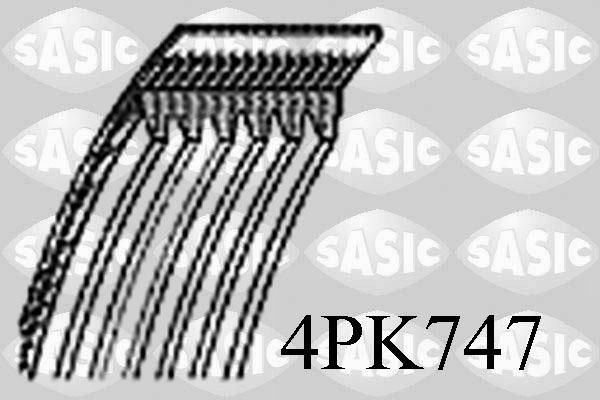 Sasic 4PK747 - Ķīļrievu siksna autospares.lv