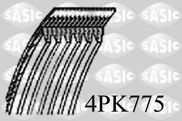 Sasic 4PK775 - Поликлиновой ремень www.autospares.lv