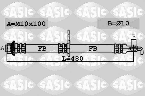 Sasic 6606090 - Bremžu šļūtene autospares.lv