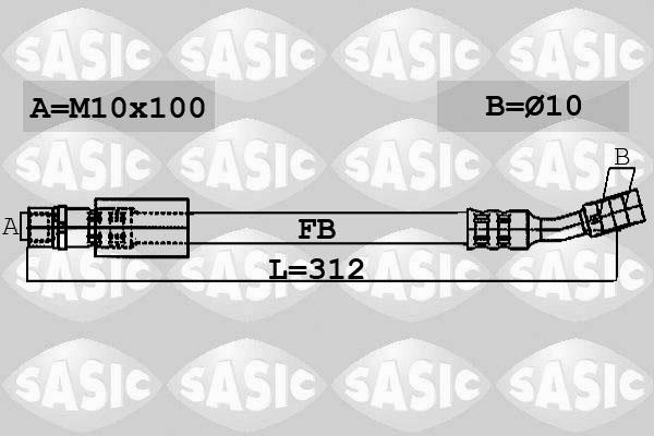 Sasic 6606047 - Bremžu šļūtene www.autospares.lv