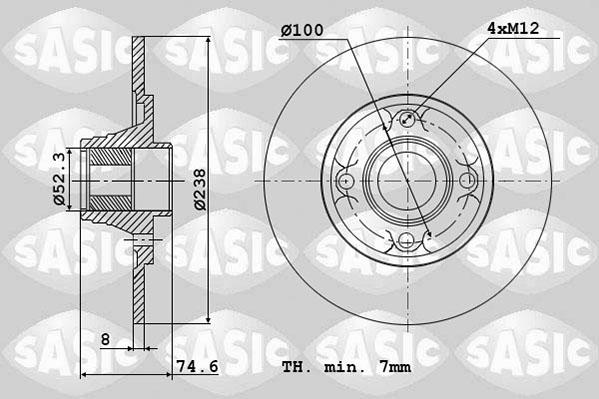 Sasic 6104040 - Bremžu diski www.autospares.lv