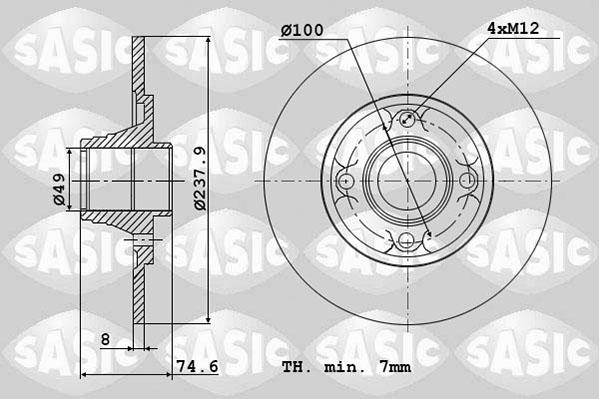 Sasic 6104015 - Bremžu diski www.autospares.lv