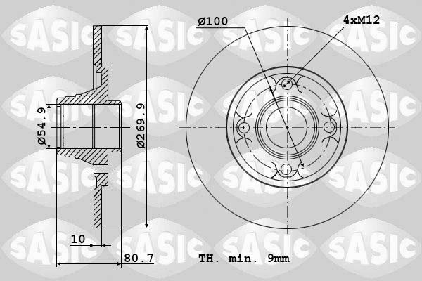 Sasic 6104012 - Bremžu diski www.autospares.lv