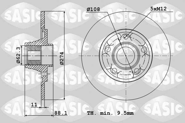 Sasic 6104030 - Bremžu diski www.autospares.lv