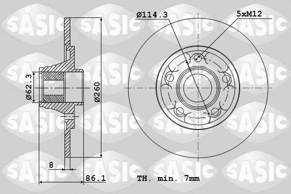 Sasic 6104029 - Bremžu diski www.autospares.lv