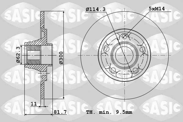 Sasic 6104028 - Bremžu diski www.autospares.lv