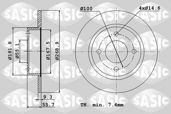 Sasic 6106058 - Bremžu diski www.autospares.lv