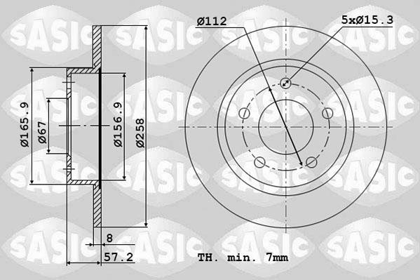 Sasic 6106053 - Bremžu diski autospares.lv