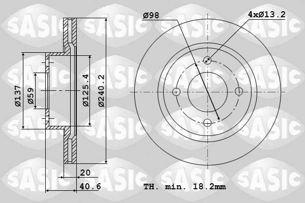 Sasic 6106001 - Bremžu diski www.autospares.lv