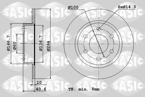 Sasic 6106003 - Bremžu diski www.autospares.lv