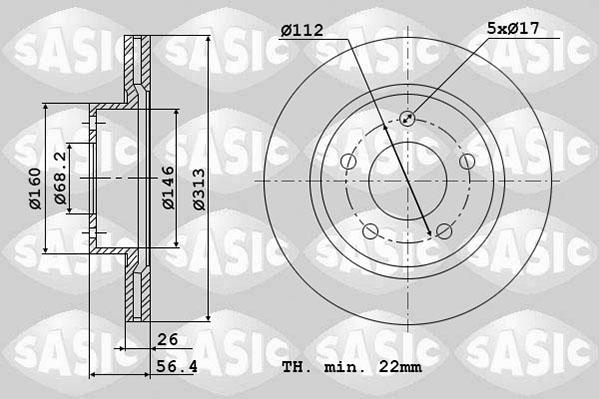 Sasic 6106032 - Bremžu diski autospares.lv