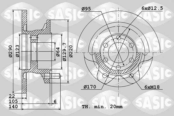 Sasic 6106072 - Bremžu diski www.autospares.lv