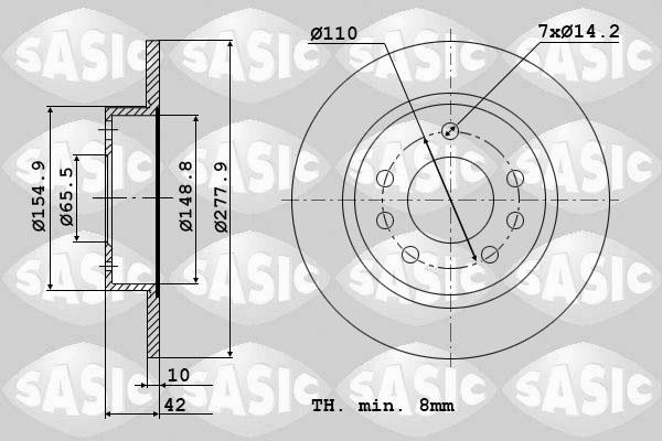 Sasic 6106142 - Bremžu diski www.autospares.lv