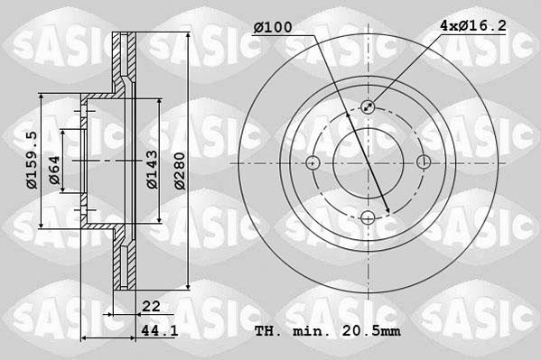 Sasic 6106152 - Bremžu diski www.autospares.lv