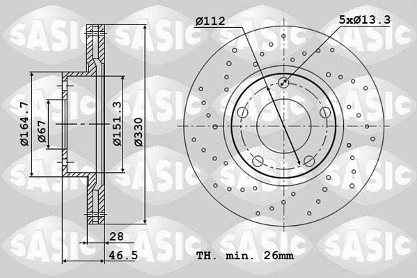 Sasic 6106105 - Bremžu diski www.autospares.lv