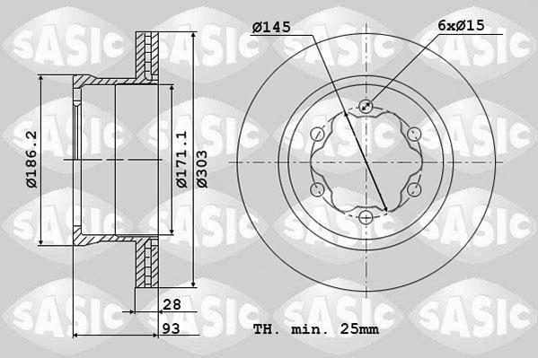 Sasic 6106103 - Bremžu diski www.autospares.lv