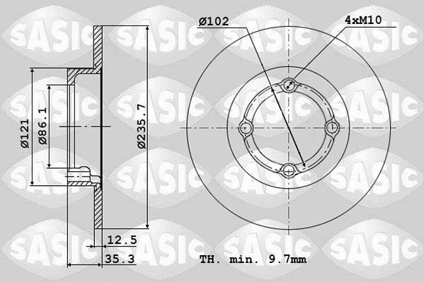 Sasic 6106111 - Bremžu diski www.autospares.lv