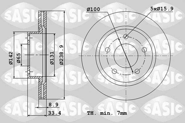 Sasic 6106181 - Bremžu diski www.autospares.lv