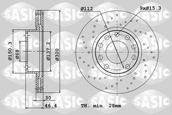 Sasic 6106183 - Bremžu diski www.autospares.lv