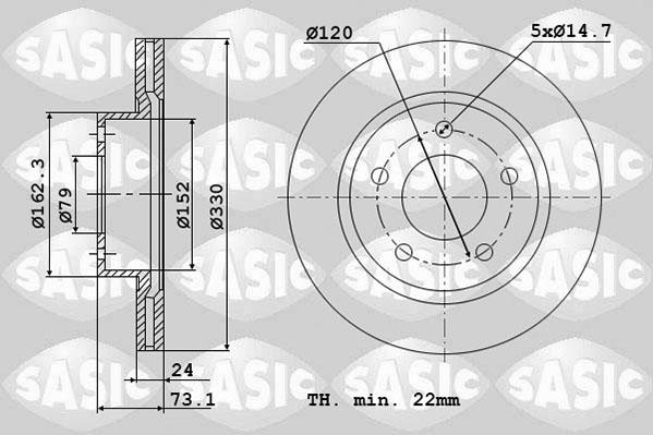 Sasic 6106138 - Bremžu diski www.autospares.lv