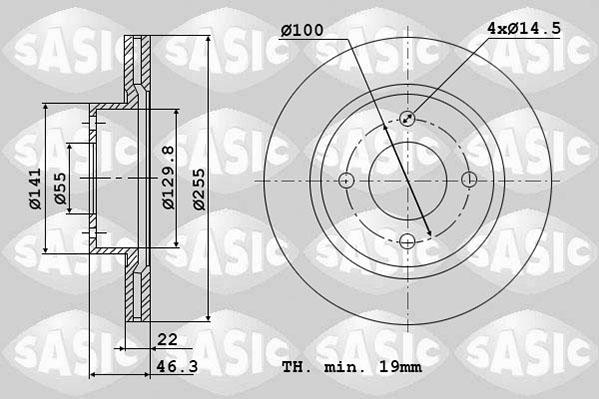 Sasic 6106125 - Bremžu diski www.autospares.lv