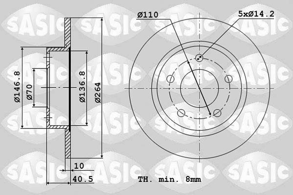 Sasic 6106177 - Bremžu diski www.autospares.lv