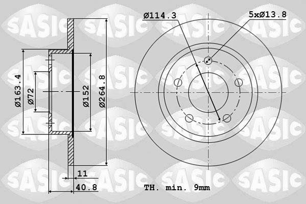 Sasic 6106354 - Bremžu diski www.autospares.lv