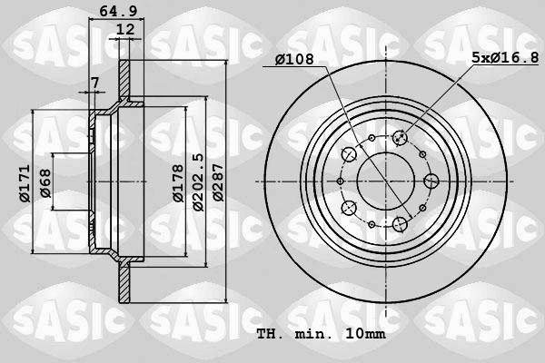 Sasic 6106360 - Bremžu diski www.autospares.lv