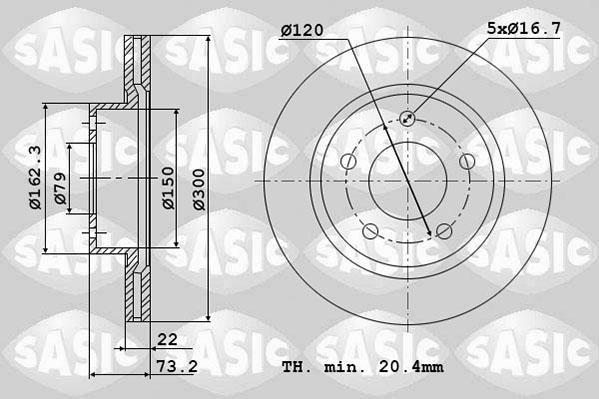 Sasic 6106304 - Bremžu diski www.autospares.lv