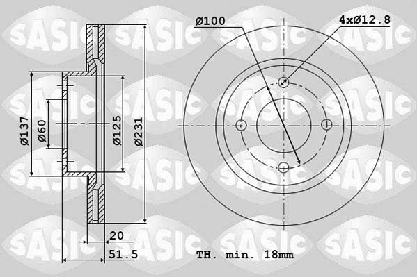 Sasic 6106318 - Bremžu diski www.autospares.lv