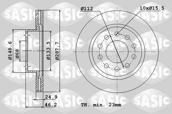 Sasic 6106334 - Bremžu diski autospares.lv