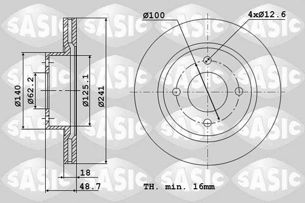 Sasic 6106335 - Bremžu diski www.autospares.lv