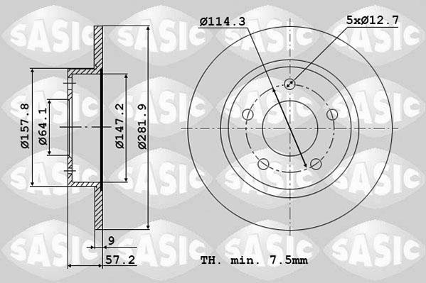 Sasic 6106211 - Bremžu diski www.autospares.lv